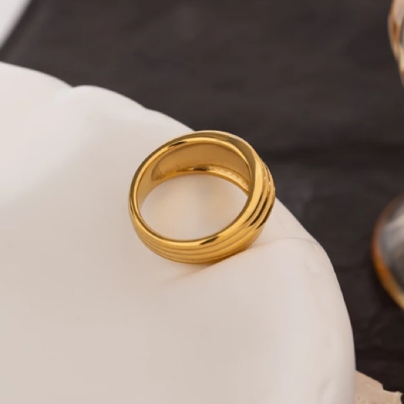 ❤️18K gold plated reeds ring - Picture 6 of 7